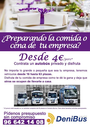 Denibus te lleva de cena de empresa