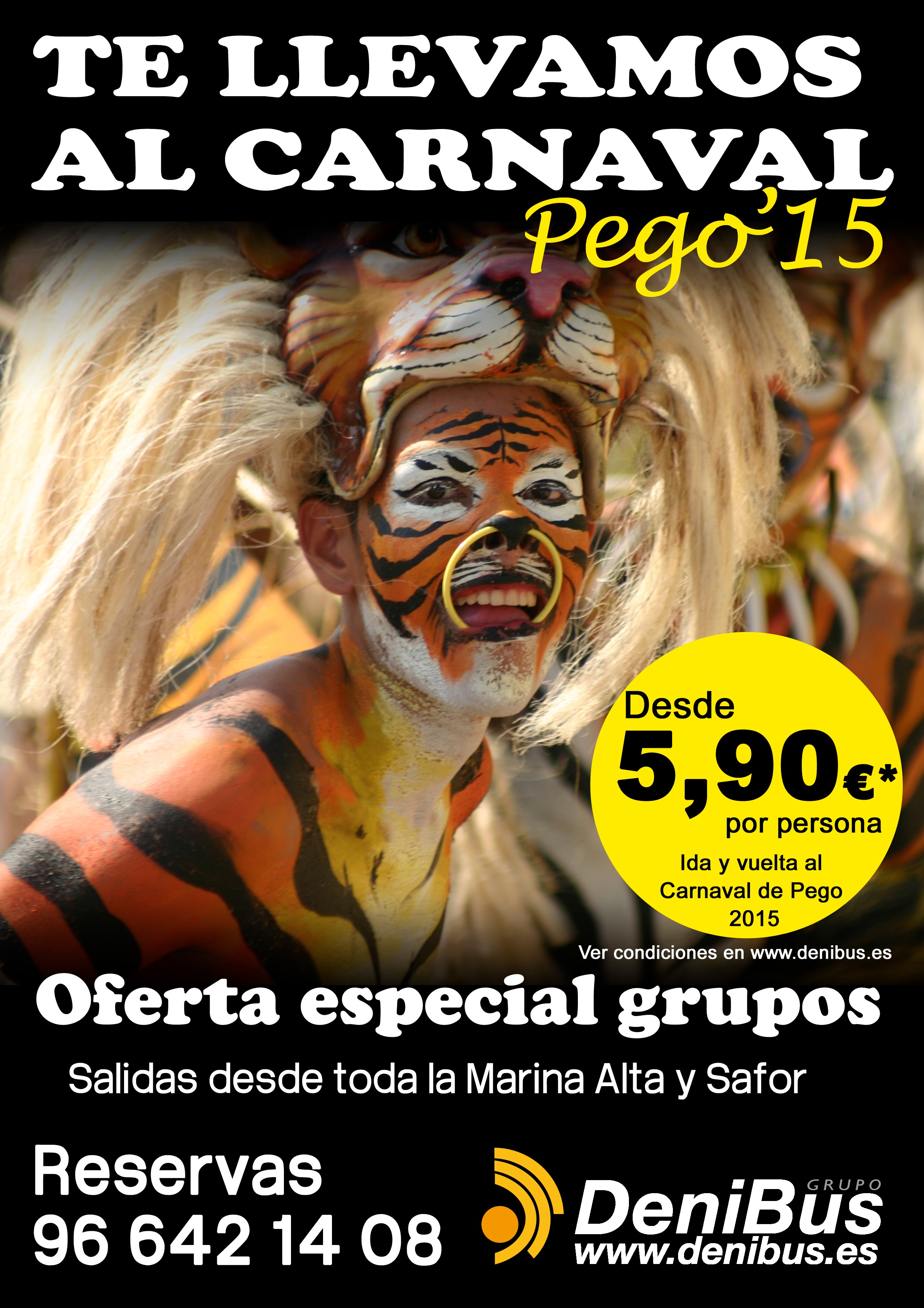 Carnaval de Pego 2015 | Ida y vuelta desde 5,90€